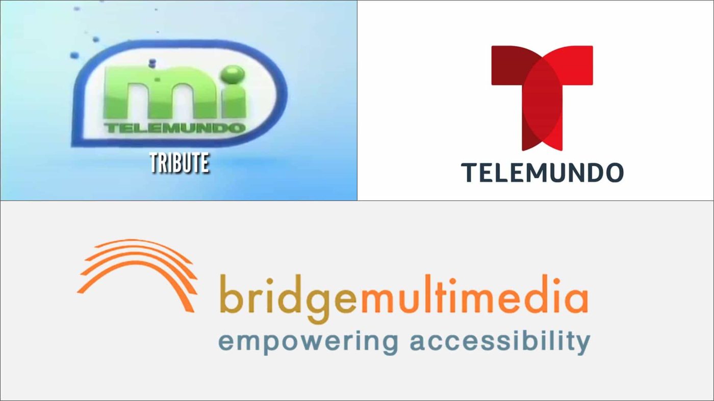 Mi Telemundo, Telemundo, and Bridge Multimedia logos