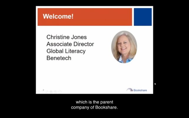 Christine Jones, Bookshare